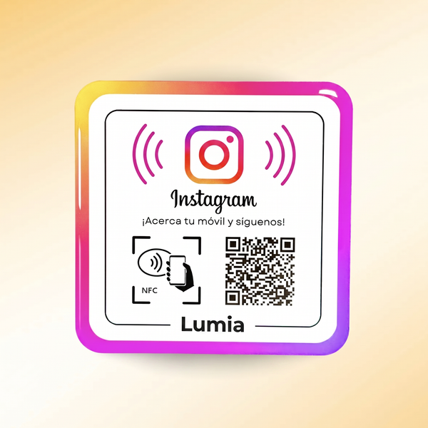 Placa NFC + QR Instagram — Consigue seguidores sin esfuerzo